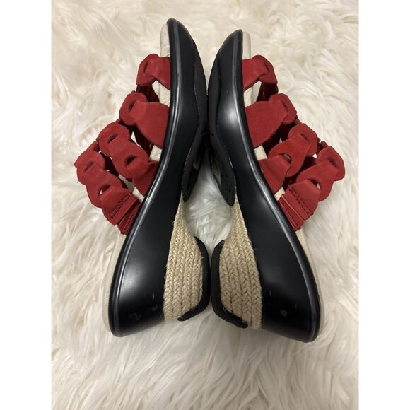 Jambu Women's Red Romance Platform Leather Upper Sandals Size 6 Bohemian - Picture 3 of 6